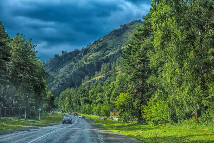 Дорога в Чемал. Чемальский район, село Узнезя.